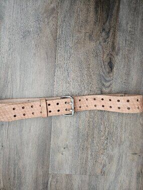 Vtg McGuire-Nicholas Leather Tool Belt Basketweave Work Cargo Made in Mexico 2"